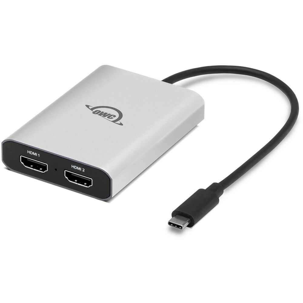 OWC USB-C Dual HDMI 4K Display Adapter with DisplayLink for Apple silicon M1, M2, M3, and M4 Macs (No Power Pass-Through)