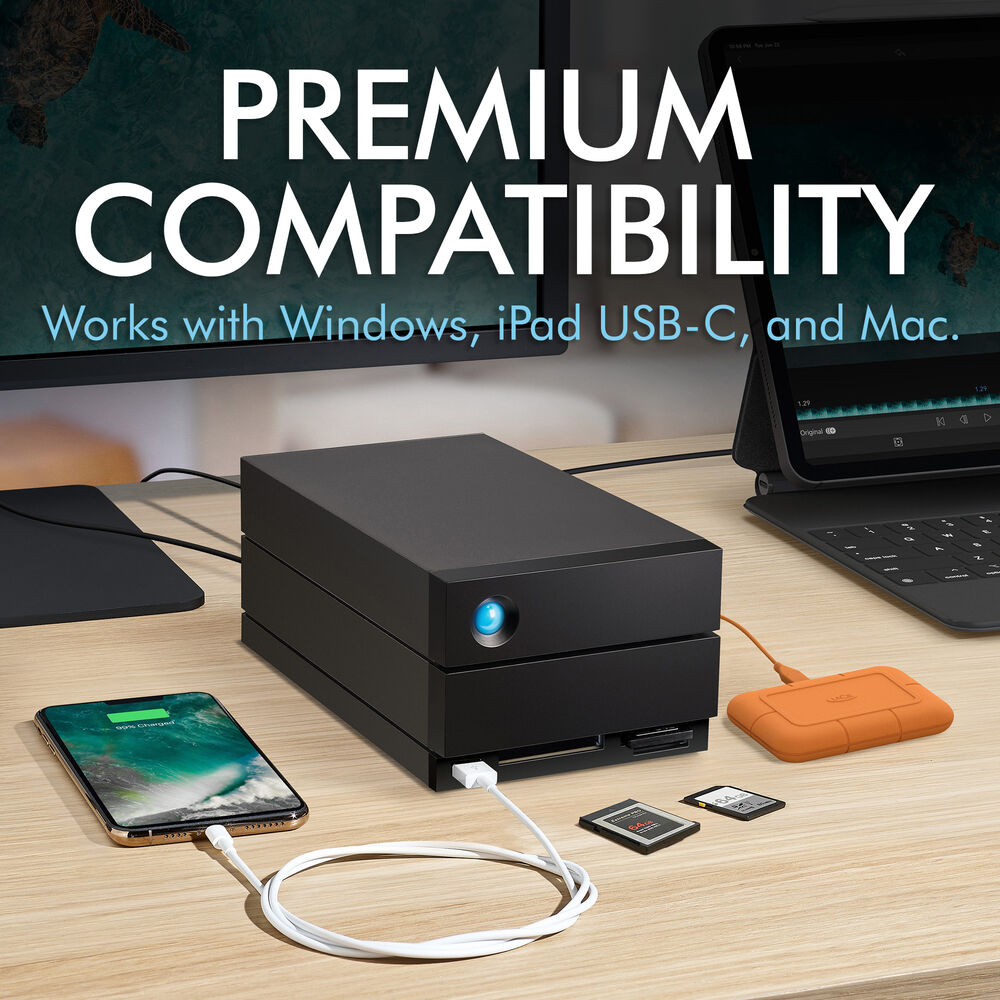 LaCie 28TB 2big Dock 2-Bay Thunderbolt 3 RAID Harici Harddisk STLG28000400