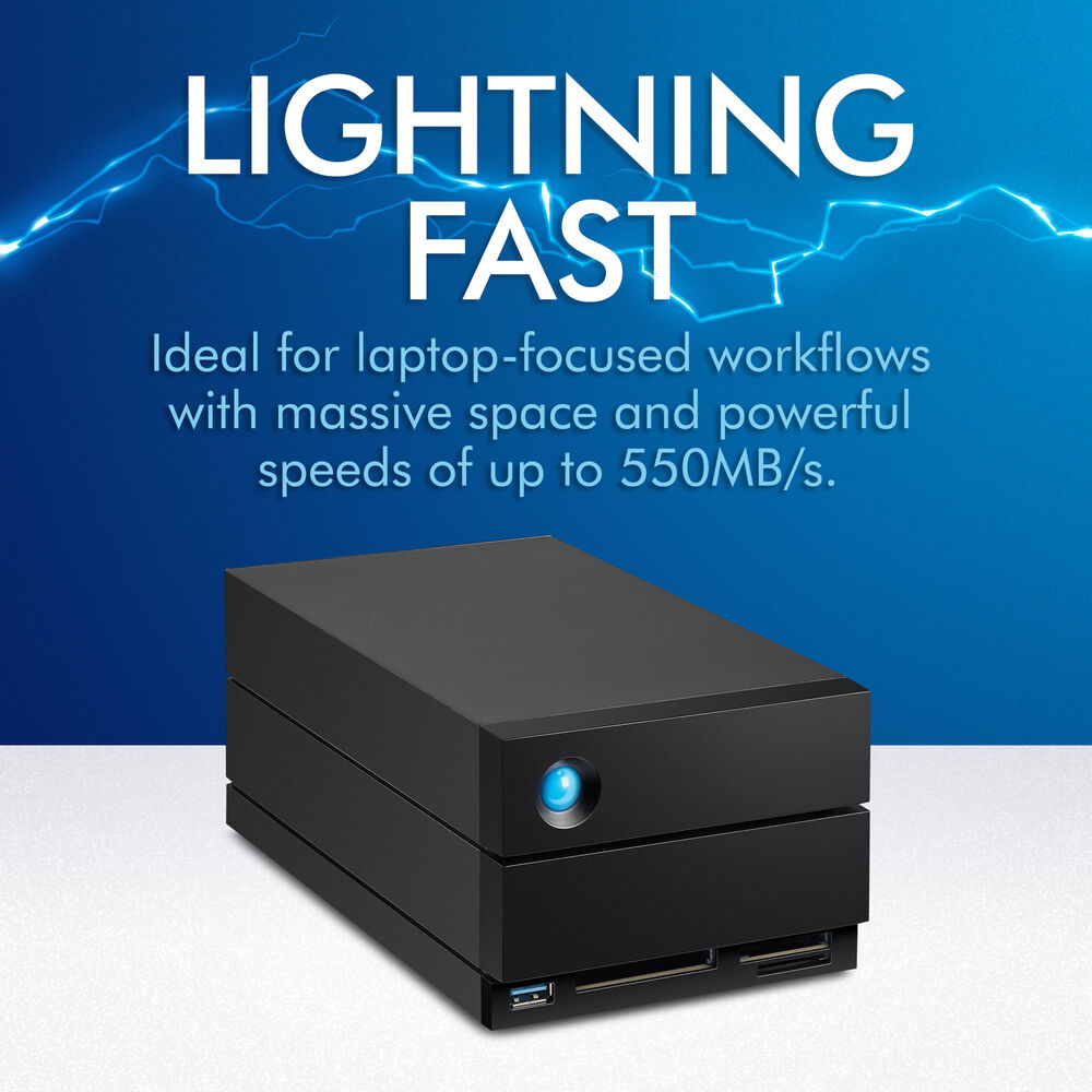 LaCie 28TB 2big Dock 2-Bay Thunderbolt 3 RAID Harici Harddisk STLG28000400
