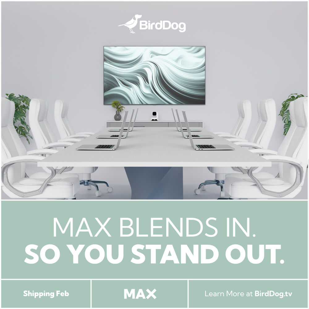 BirdDog Max 4K UHD PTZ Kamera - 12x Zoom (Beyaz)