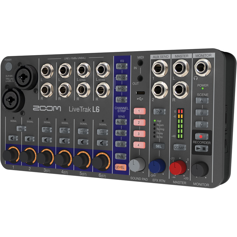 Zoom LiveTrak L6 10-Kanal Compact Dijital Mikser
