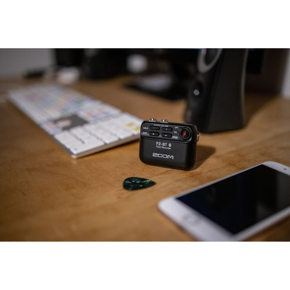 Zoom F2-BT Bluetooth Yaka Mikrofonu ve Ses Kayıt Cihazı (Siyah)