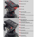 Teris TS100AL Fluid Head & Tripod Kit (Karbon Fiber) / 12 Kg