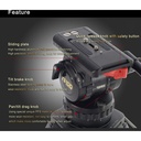 Teris TS100CF-Q Fluid Head & Tripod Kit (Karbon Fiber) / 12 Kg
