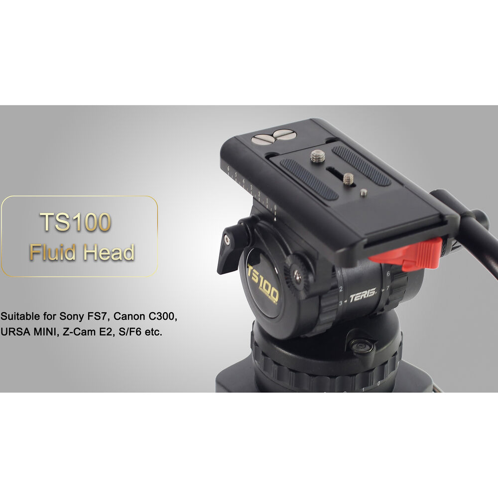 Teris TS100CF-Q Fluid Head & Tripod Kit (Karbon Fiber) / 12 Kg