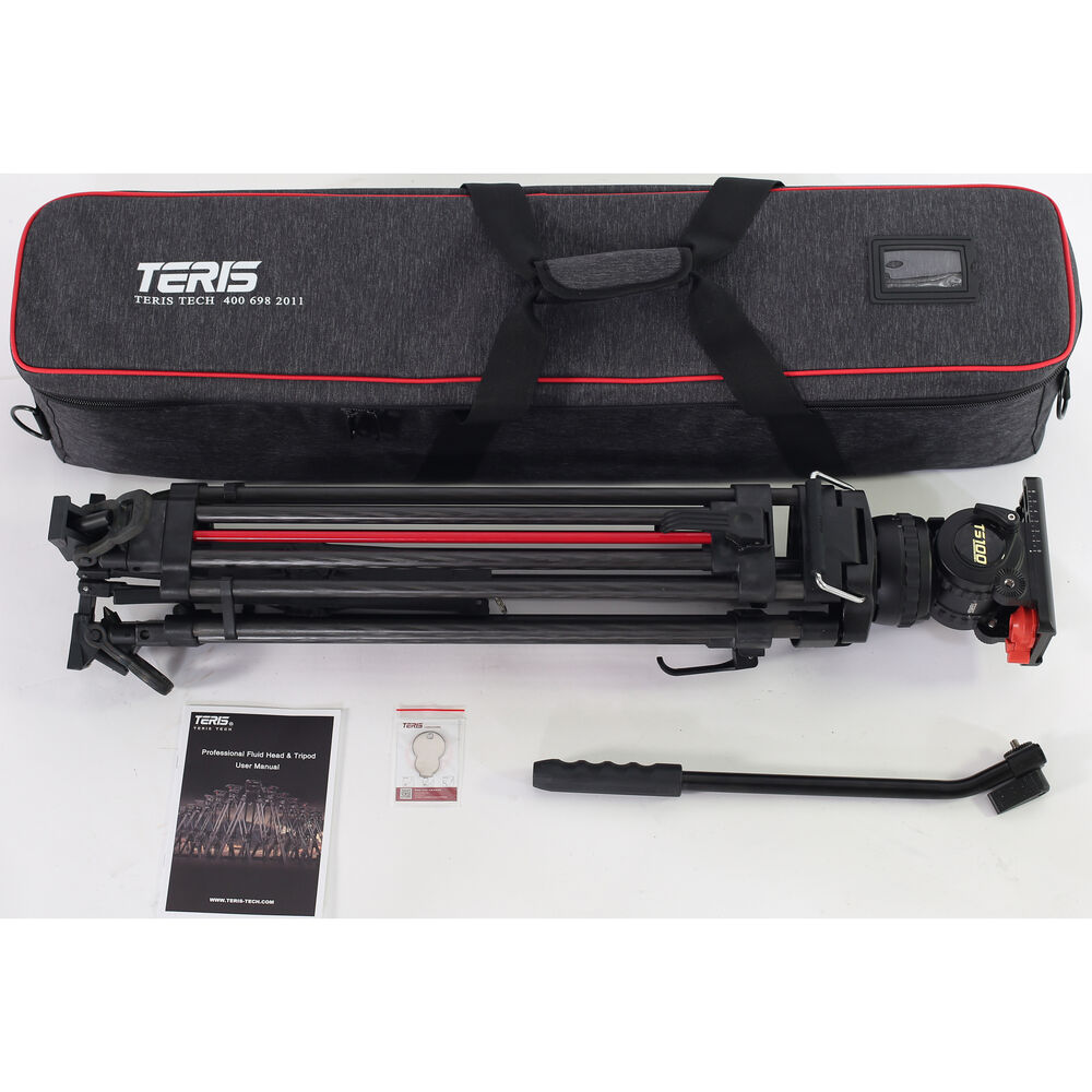 Teris TS100CF-Q Fluid Head & Tripod Kit (Karbon Fiber) / 12 Kg