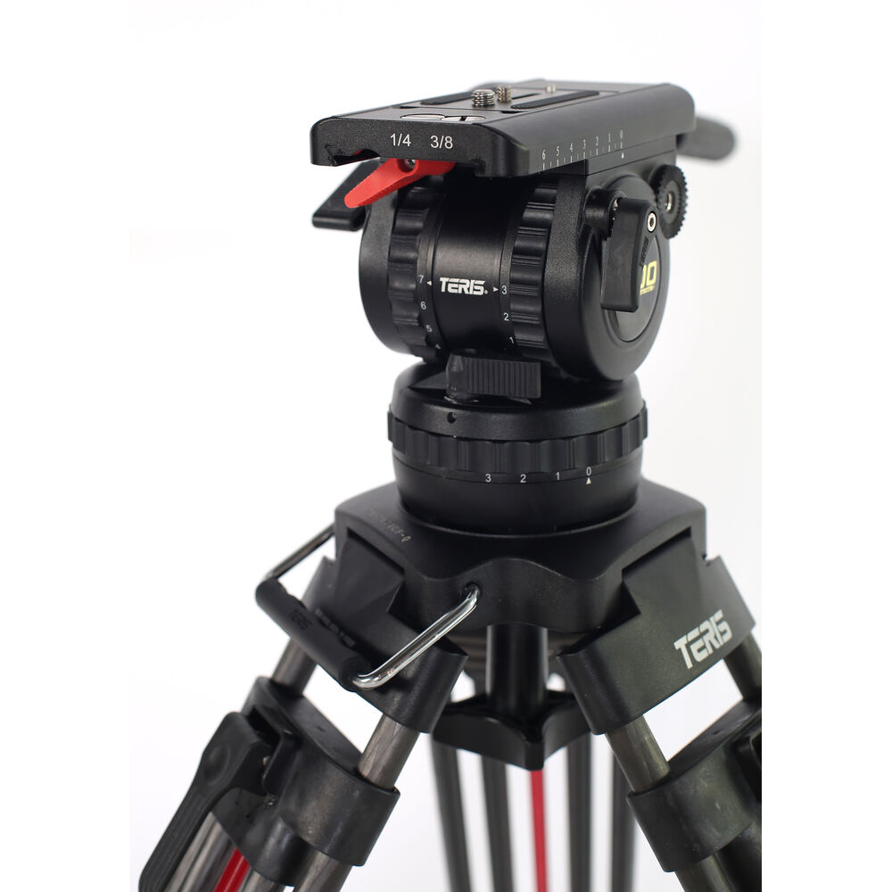 Teris TS100CF-Q Fluid Head & Tripod Kit (Karbon Fiber) / 12 Kg