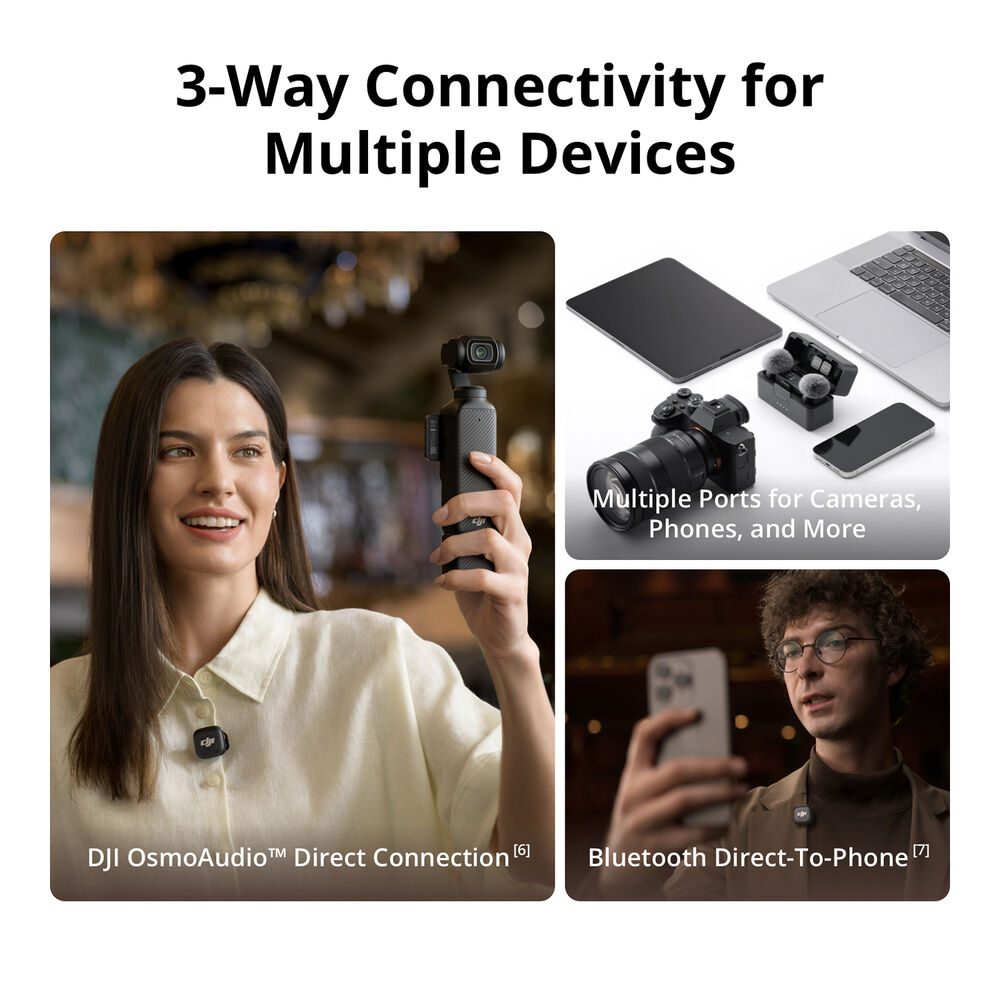 DJI Mic 3 Kablosuz Mikrofon Seti (2TX + 1RX + Şarj Kutusu)