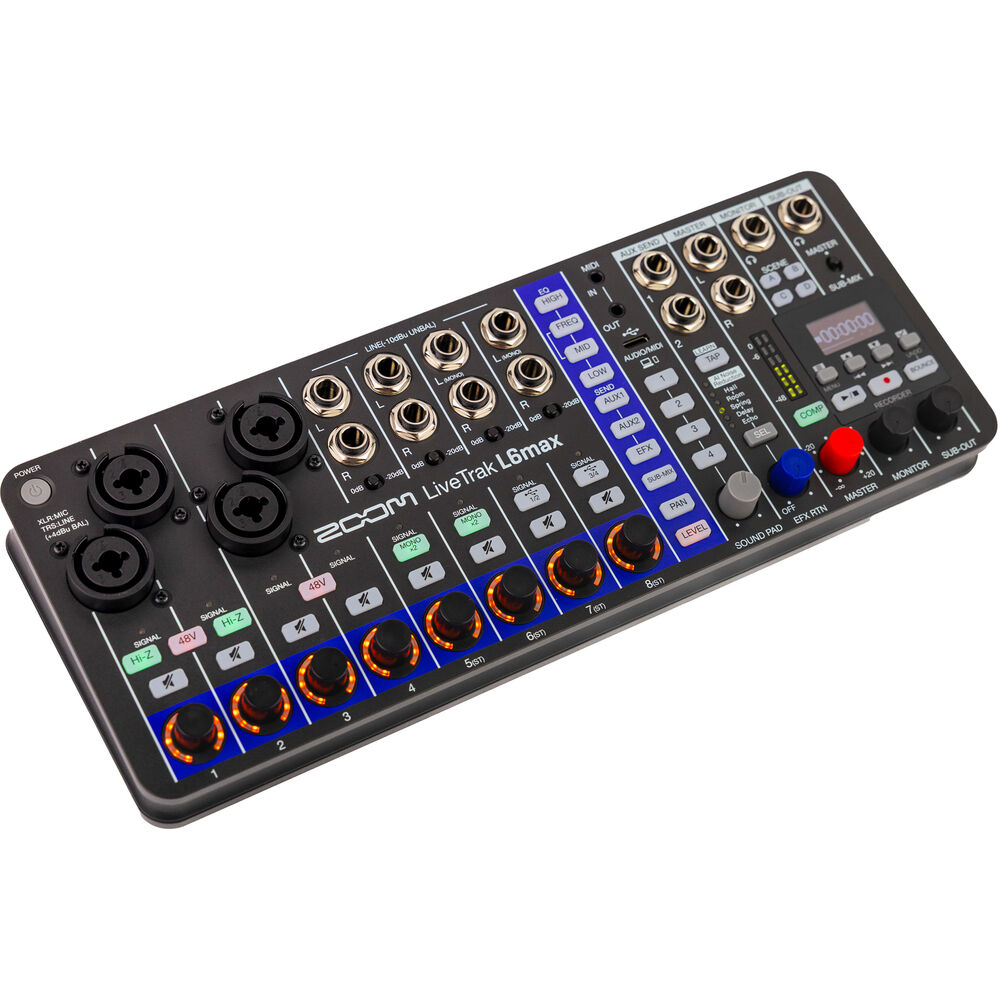 [L6MAX] Zoom LiveTrak L6max 12 Kanallı Mixer & Multitrack Kayıt Cihazı
