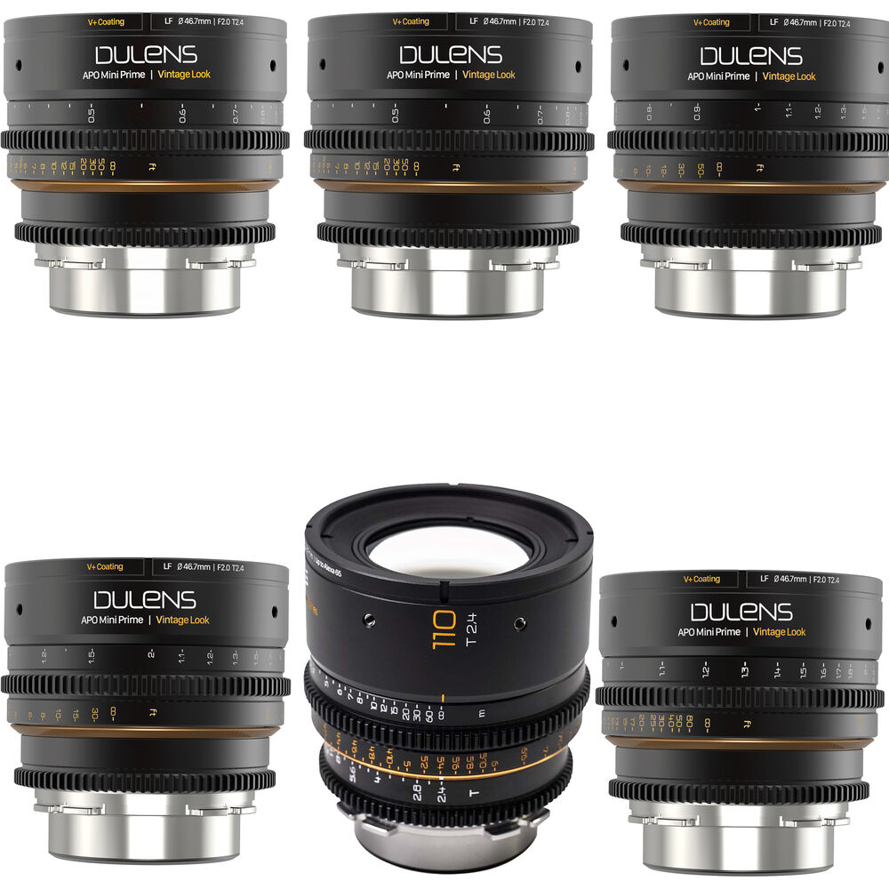 [AMPCS-B-PL] Dulens APO Mini Prime T2.4/T2.6 6-Lens Set (ARRI PL, Black)
