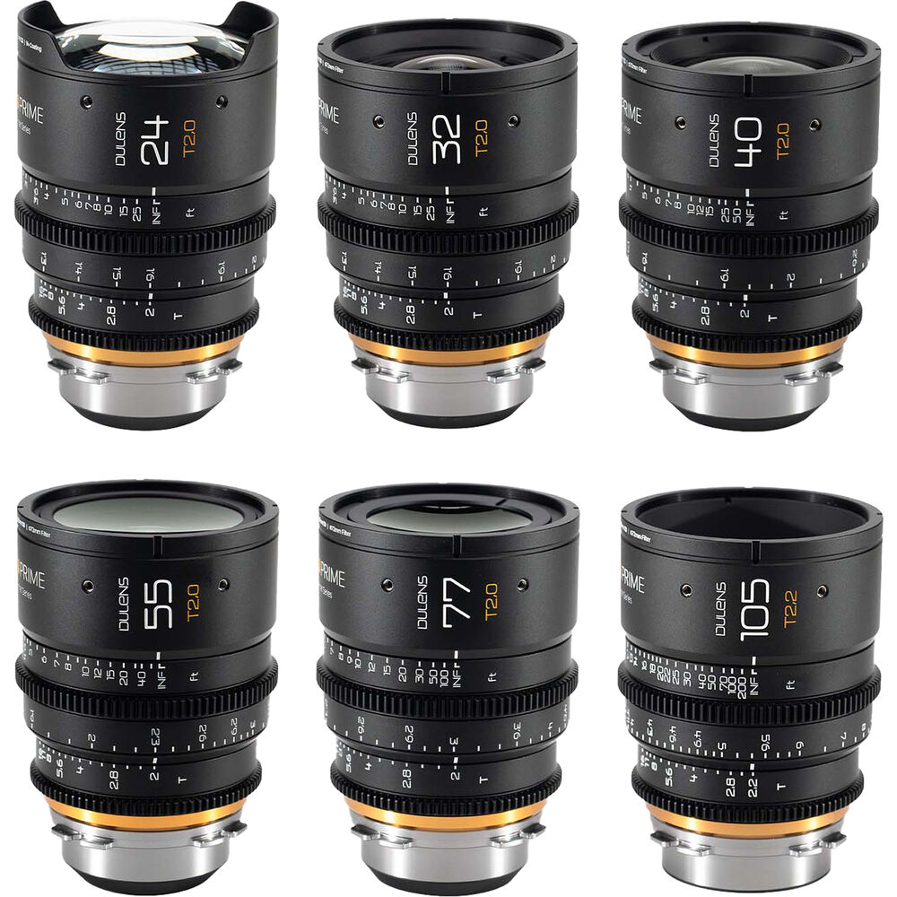 [ACPCS-IB-PL] Dulens APO Cambrian Prime 6-Lens Complete Set (ARRI PL, Imperial, Black)
