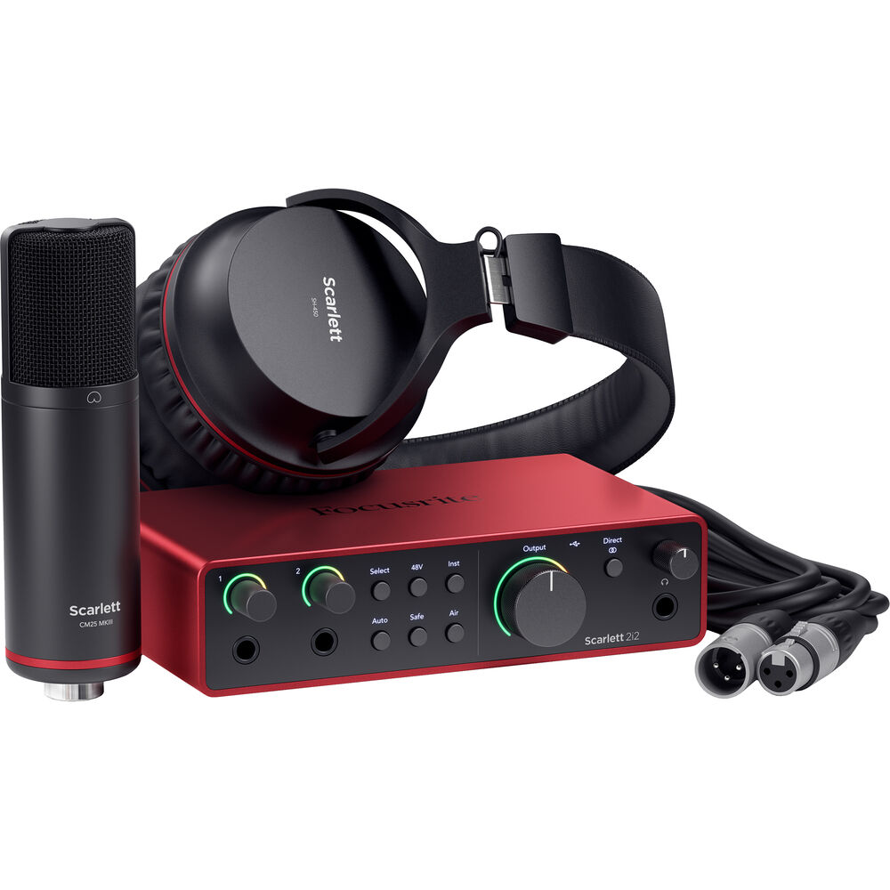 [SCARLETT-2I2-STU-4G] Focusrite Scarlett 2i2 Studio Gen 4 Kayıt Paketi
