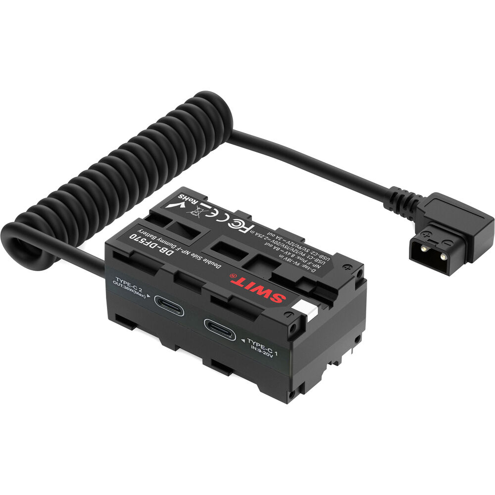 [DB-DF570] SWIT DB-DF570 NP-F Dummy Batarya (USB-C Girişli Çift Taraflı)