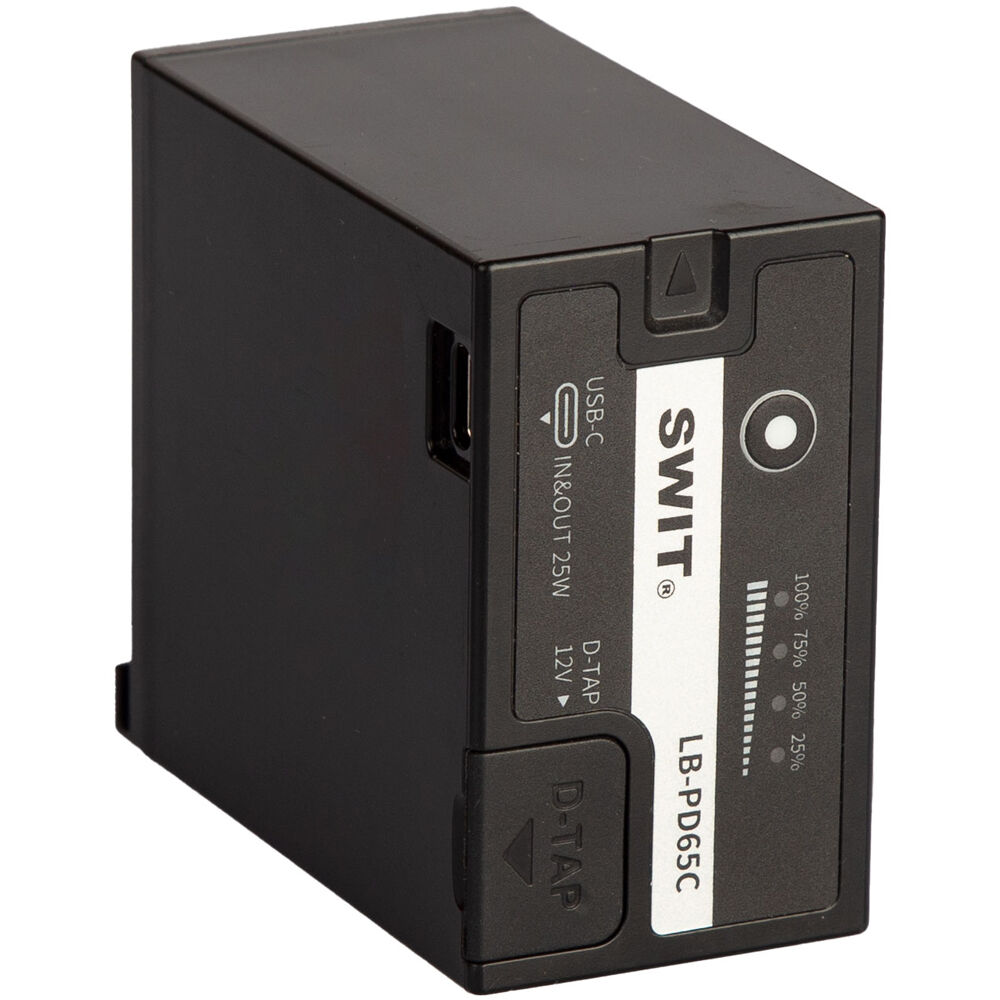 [LB-PD65] SWIT 65Wh Panasonic VBR59 Uyumlu Kamera Bataryası (D-Tap ve USB-C)