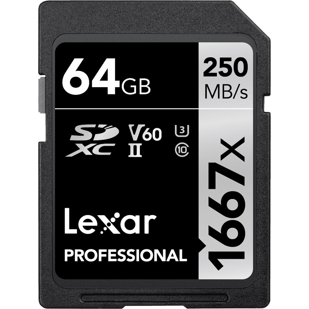 [LSD64GCB1667] LEXAR 64GB Professional 1667x SDXC UHS-II Hafıza Kartı (V60, U3)