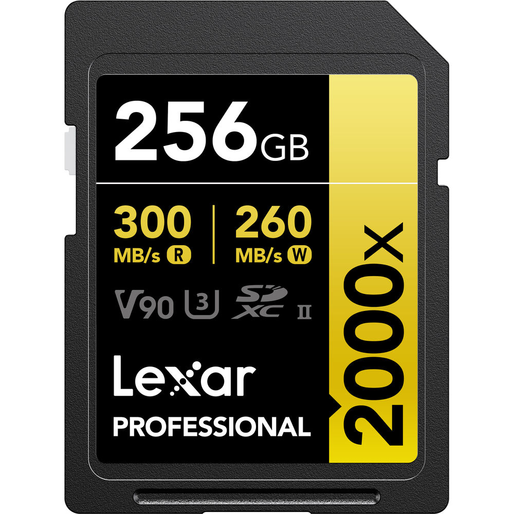 [LSD2000256G-BNNNG] LEXAR 256GB Professional 2000x SDXC UHS-II Hafıza Kartı (V90, U3)