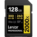 LEXAR 128GB Professional 2000x SDXC UHS-II Hafıza Kartı (V90, U3)