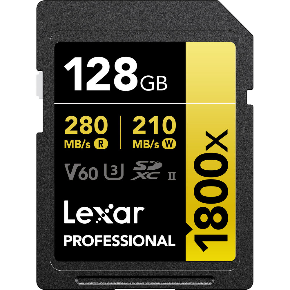 [LSD1800128G-BNNNG] LEXAR 128GB Professional 1800x SDXC UHS-II Hafıza Kartı (V60, U3)