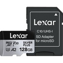 LEXAR 128GB SILVER Plus microSDXC Hafıza Kartı (UHS-I, V30)