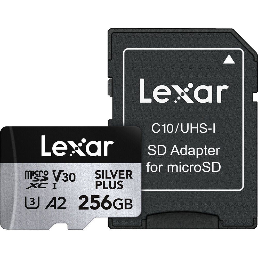 LEXAR 256GB SILVER Plus microSDXC Hafıza Kartı (UHS-I, V30)