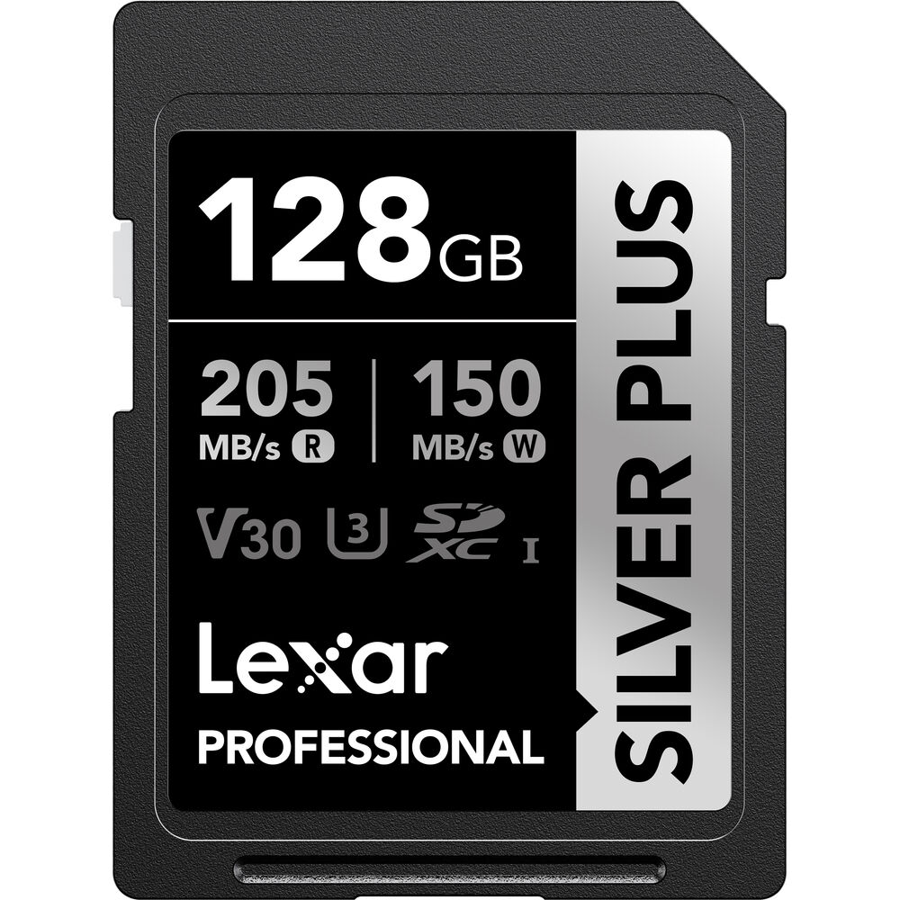 LEXAR 128GB SILVER Plus SDXC Hafıza Kartı (UHS-I, V30)