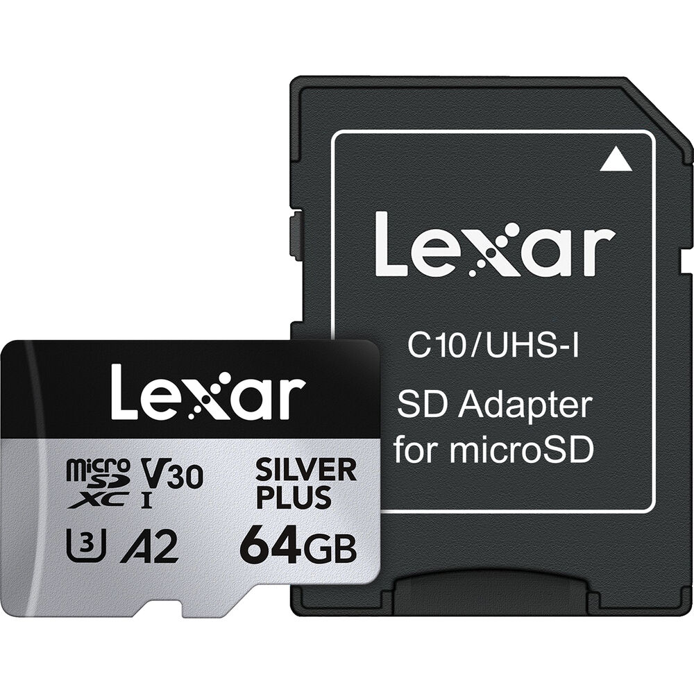 [LMSSIPL064G-BNANG] LEXAR 64GB SILVER Plus microSDXC Hafıza Kartı (UHS-I, V30)