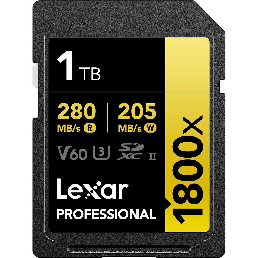 [LSD1800001T-BNNNG] LEXAR 1TB Professional 1800x SDXC UHS-II Hafıza Kartı (V60)