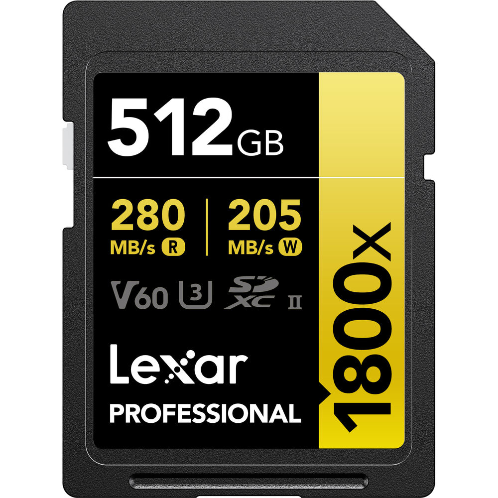 [LSD1800512G-BNNNG] LEXAR 512GB Professional 1800x SDXC UHS-II Hafıza Kartı (V60)