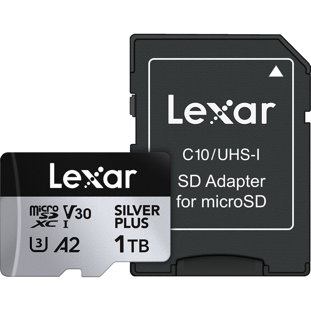LEXAR 1TB SILVER Plus microSDXC Hafıza Kartı (Adaptörlü, UHS-I, V30)