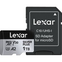 LEXAR 1TB SILVER Plus microSDXC Hafıza Kartı (Adaptörlü, UHS-I, V30)