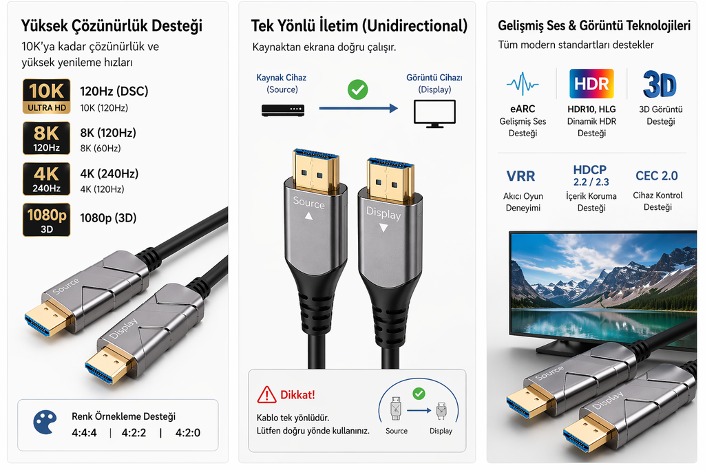 [30-55095] S-Impuls 30-55095 10K Fiber Optik HDMI Kablo Rev1 20m