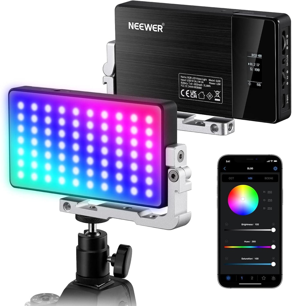 [NWR-SL90] NEEWER SL90 RGB Mini Mobil Video Işığı
