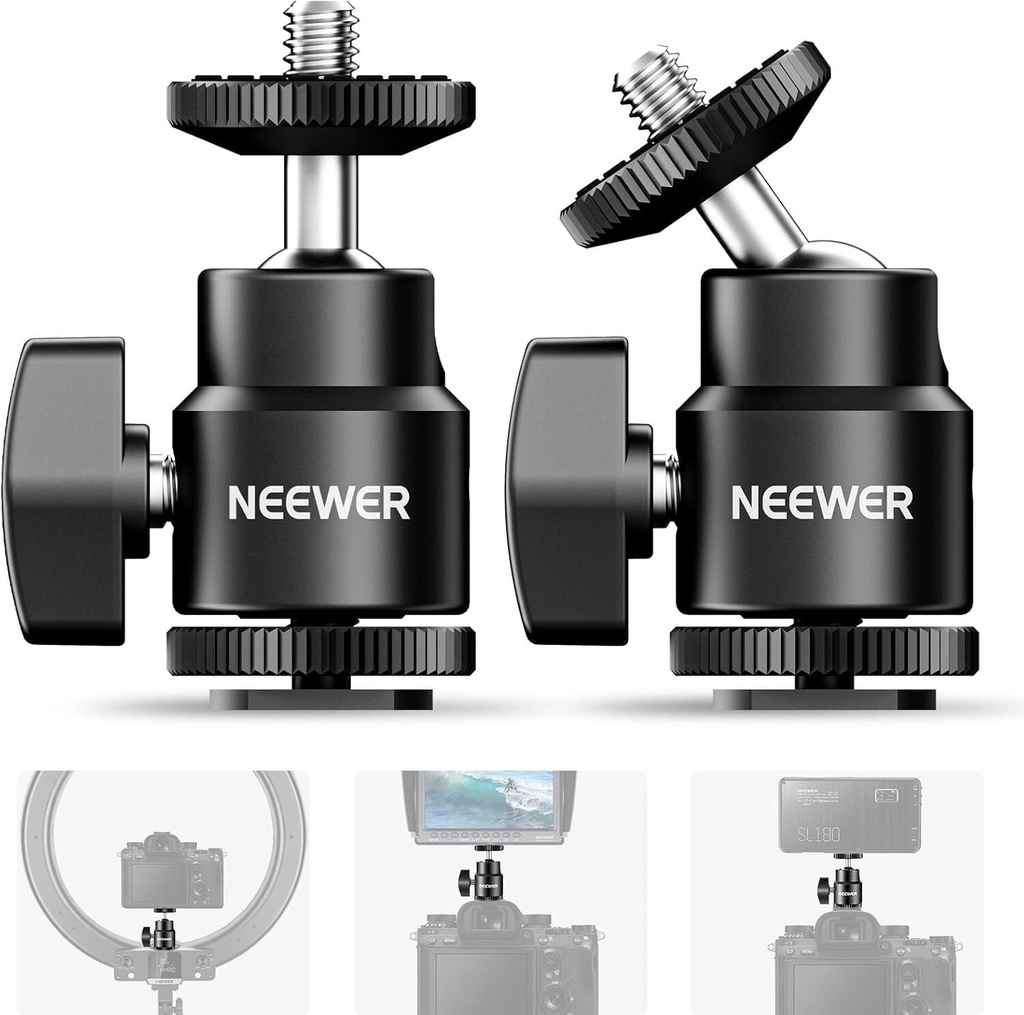 [NWR-ST17] NEEWER ST-17 1/4'' Kamera Hot Shoe Adaptör Seti (2'li Paket)