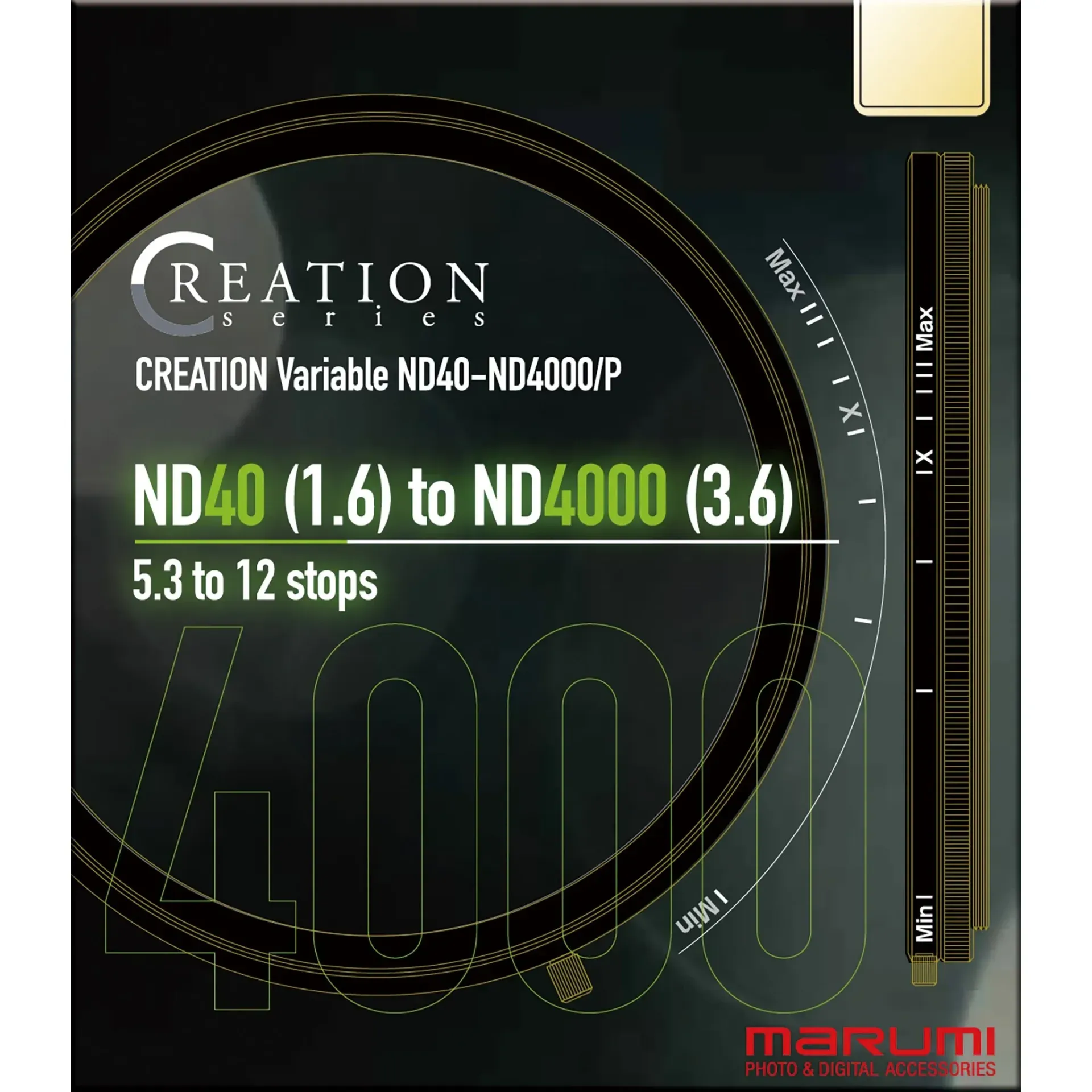[CRE-VND4000P-77] Marumi CREATION Variable ND40-ND4000/P 77 mm