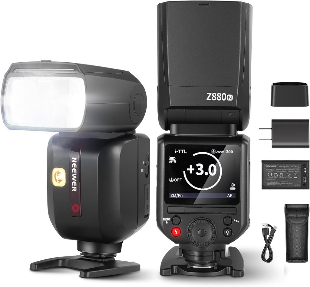 [Z880-N] Neewer Z880-N TTL Nikon Uyumlu 76W Akülü Tepe Flaşı