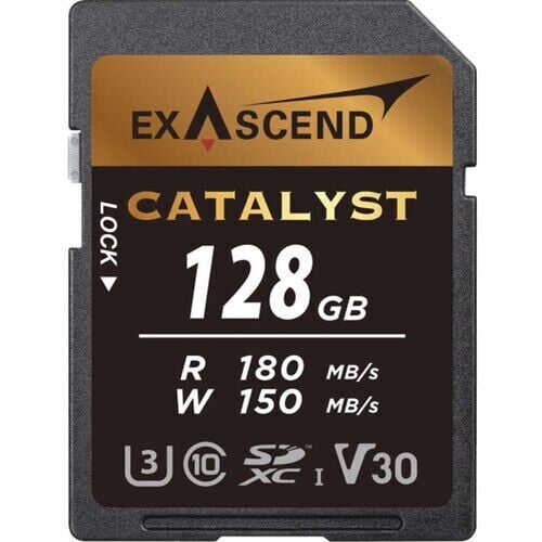 [EX128GSDU1] Exascend Catalyst 128 GB V30 UHS I SD 180Mb/S Read - 150Mb/S Write