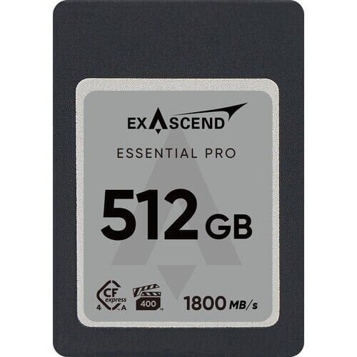 [EXPC4EA512GB] Exascend Essential PRO 512GB CF Express 4.0 Type A YENİ - VPG400-certified - up to 1,800 MB/s read and 1,650 MB/s write