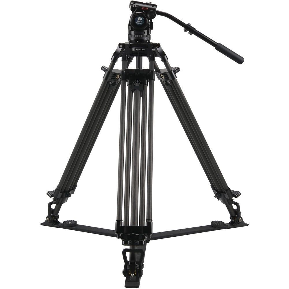 [BCT-2203+BCH-10] Sirui BCT‑2203+BCH‑10 Profesyonel Karbon Fiber Video Tripod Kiti