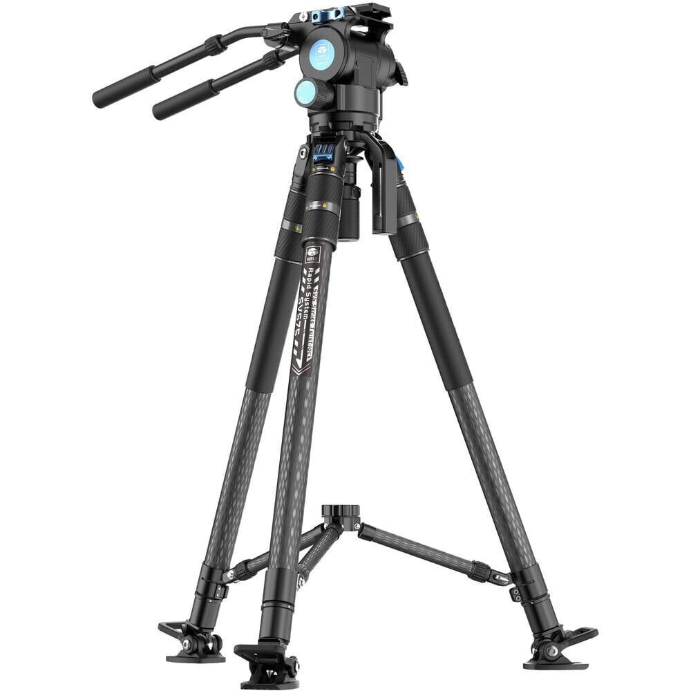 [SVS75+SVH15] Sirui SVS75 Rapid-System Karbon Fiber Video Tripod Kiti (SVH15 Kafa ile)