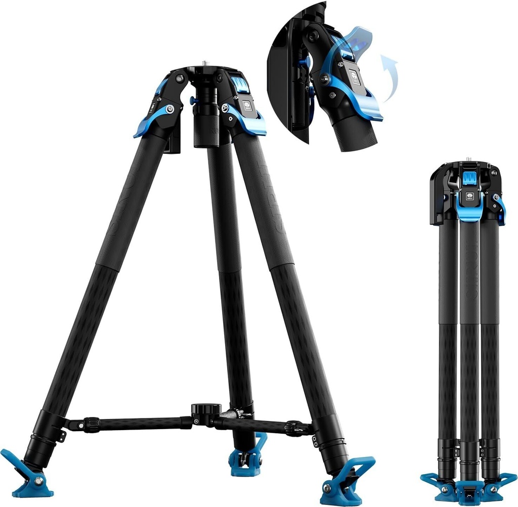 [SVT75PRO+SVH15] Sirui SVT75 PRO Rapid Karbon Fiber Video Tripod Kiti (SVH15 Kafa ile)