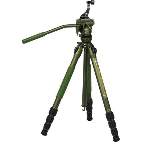 [CT04+CT5 G] Sirui CT04+CT5 Pilot Series Video Tripod Kiti (Koyu Yeşil)