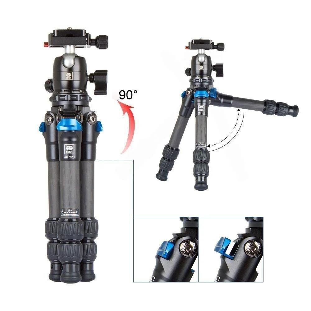 [AM-223+B-00K] Sirui AM-223 + B-00K Karbon Fiber Profesyonel Tripod Kiti