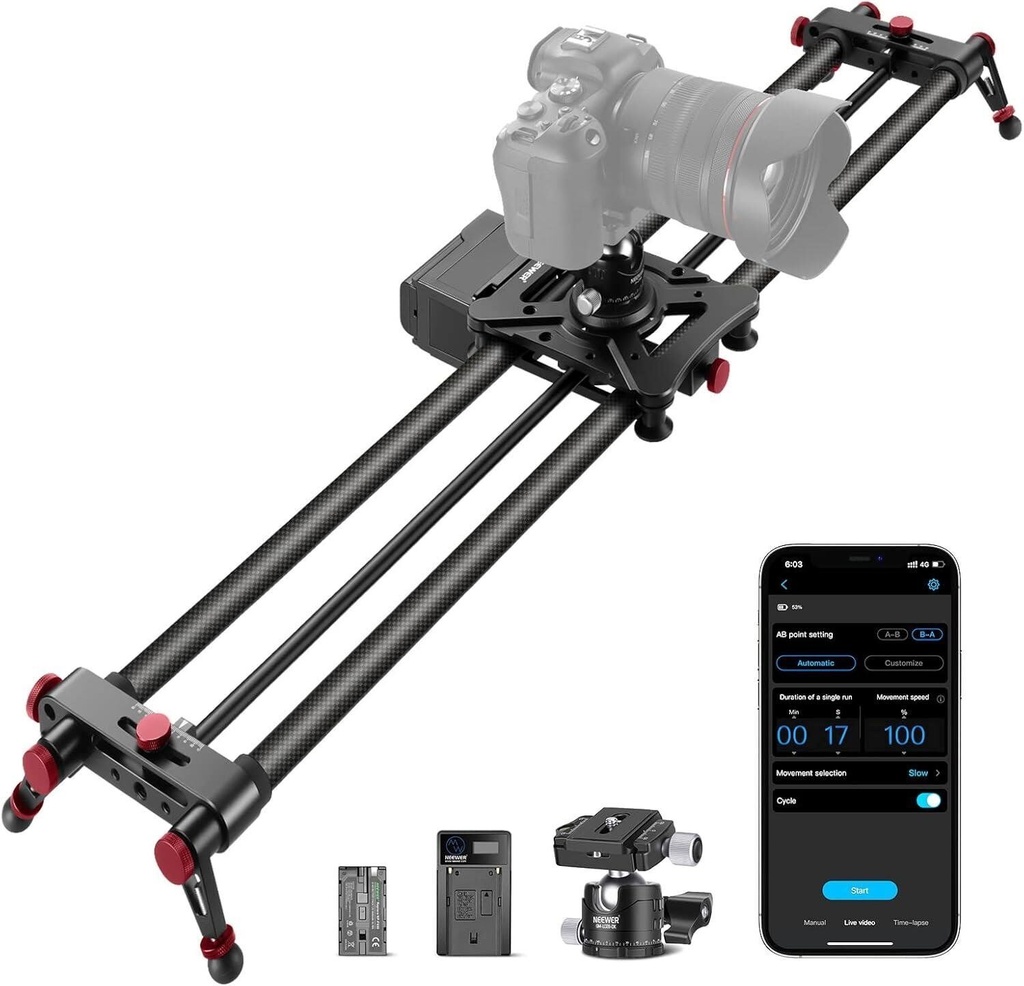 [ER1-120] Neewer 120cm Uzaktan Kumandalı & Motorlu Slider (APP)