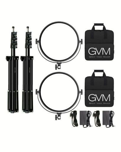 [GVM-Y60D256-SET1] GVM Y60D 60W İkili Profesyonel Bi-Color LED Video Işık Seti