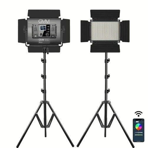 [GVM-880RS-2L] GVM 880RS 60W RGB LED Panel 2'li Işık Seti (Ayaklı&Çantalı)