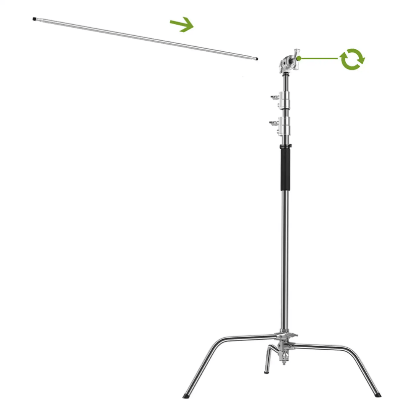 [GVM-C330] GVM C330 320cm C-Stand & Grip Arm (130cm) Kit (Çelik)