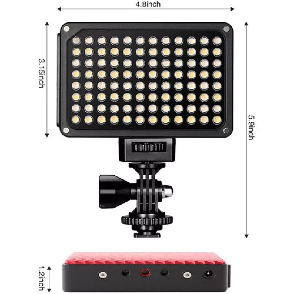 [GVM-5S] GVM 5S Bi-Color Kamera Üstü Dahili Akülü Mobil Led Işık (12x8cm)