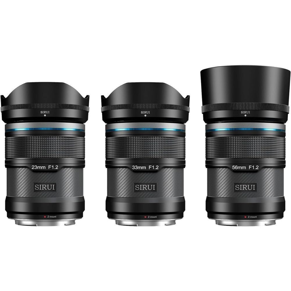 [AS-3S-XB] Sirui Sniper F1.2 APS-C Autofocus Fujifilm X Mount 3'lü Lens Kiti (Siyah)