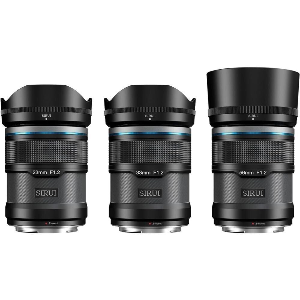 [AS-3S-ZB] Sirui Sniper F1.2 APS-C Autofocus Nikon Z Mount 3'lü Lens Kiti (Siyah)