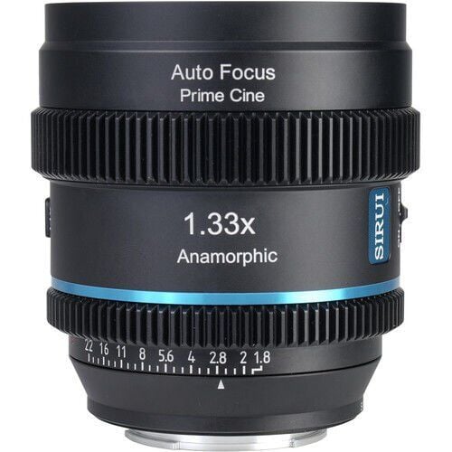 Sirui 20mm T1.8 1.33X S35 Auto-Focus Anamorfik Lens (E Mount, Mavi Flare)